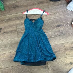 Blue sparkly homecoming dress